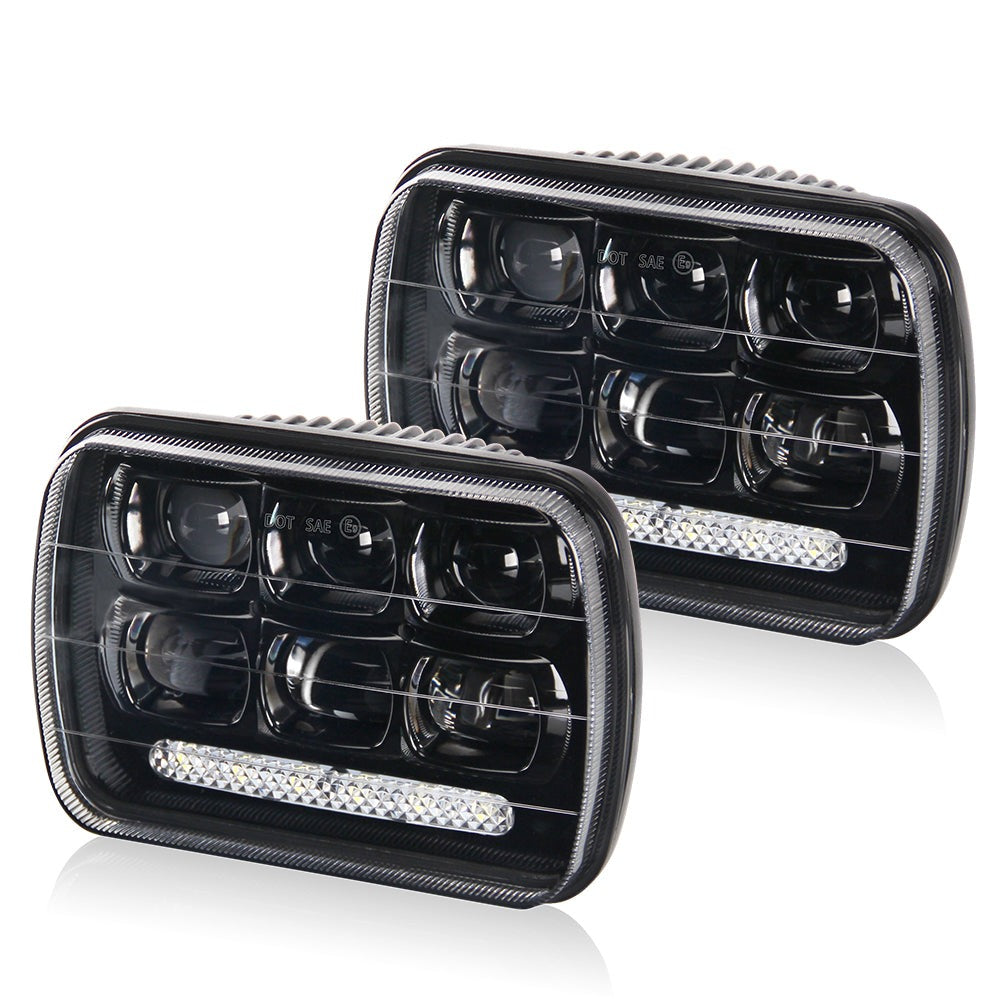 Vorbestellung】 5x7 Zoll LED-Scheinwerfer mit Tagfahrlicht/Blinker (Se