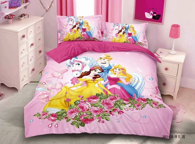 3d Printed Bedding Set Frozen Elsa Anna Rapunzel Princess Girls