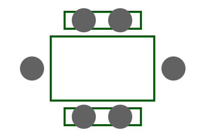 6 seater industrial table