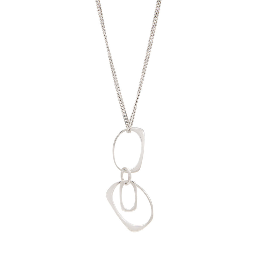 UNITY Simple Necklace with Medium Pendant in Silver & Gold Plated Silv -  Corinne Hamak Jewellery