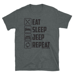 moniquetoohey Eat Sleep Jeep Repeat Unisex Short-Sleeve T-Shirt