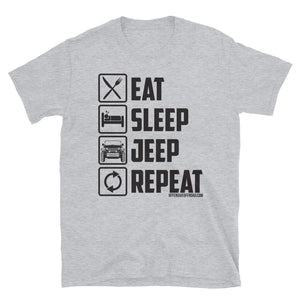 moniquetoohey Eat Sleep Jeep Repeat Unisex Short-Sleeve T-Shirt