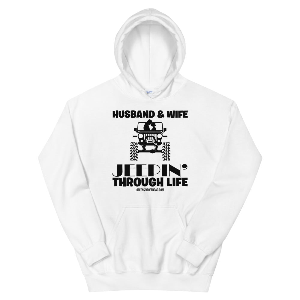 moniquetoohey Husband & Wife Jeepin Through Life Unisex Hoodie