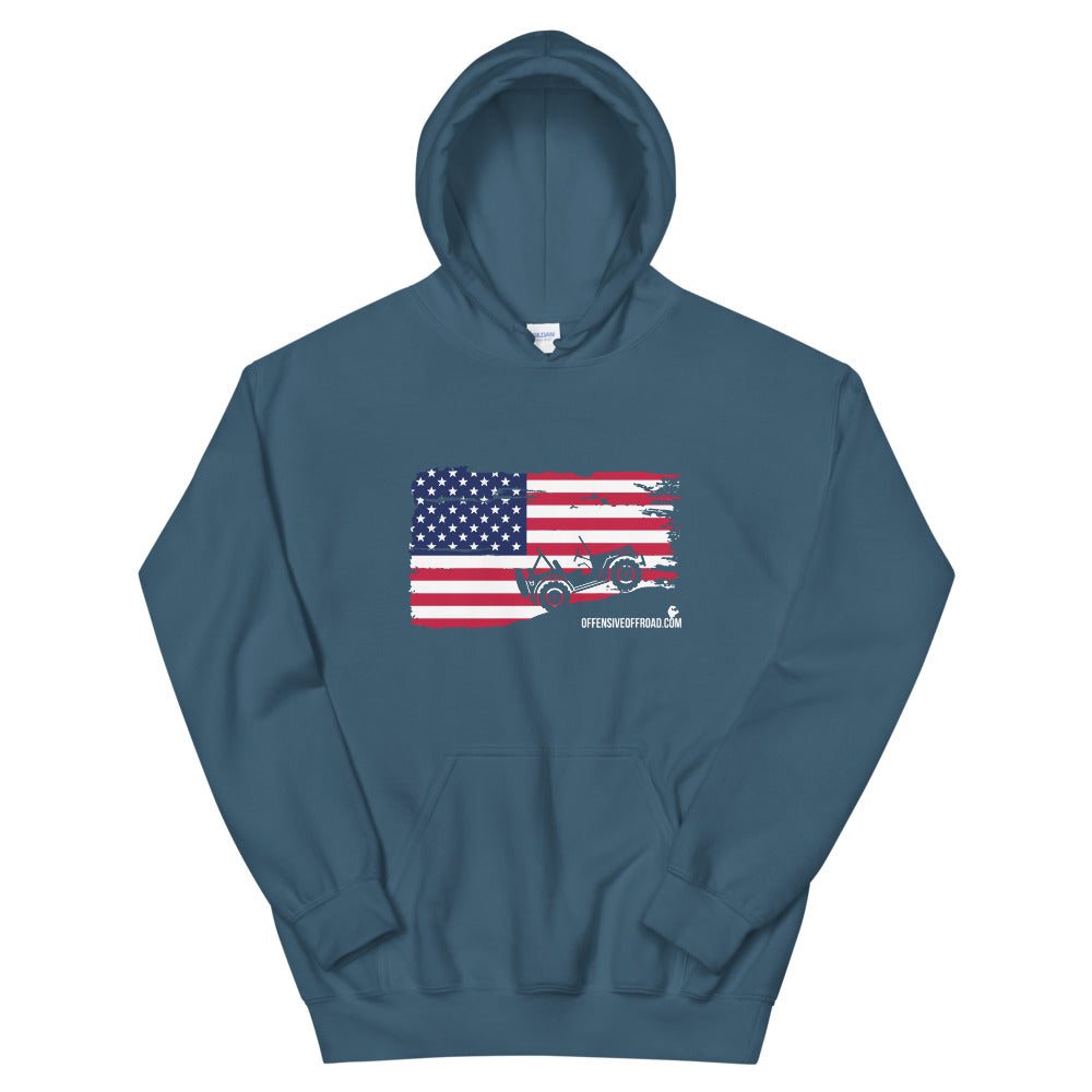 moniquetoohey Jeep Flag Unisex Hoodie