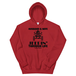 moniquetoohey Husband & Wife Jeepin Through Life Unisex Hoodie