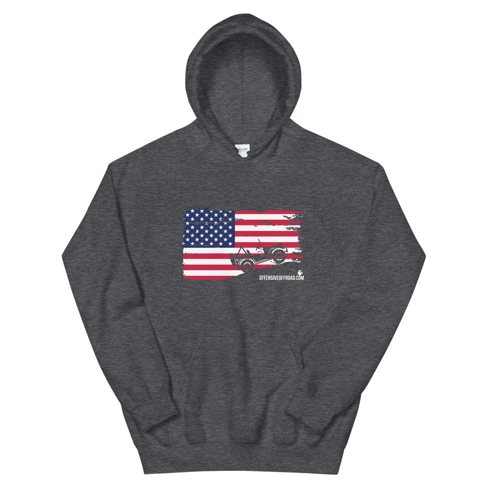 moniquetoohey Jeep Flag Unisex Hoodie