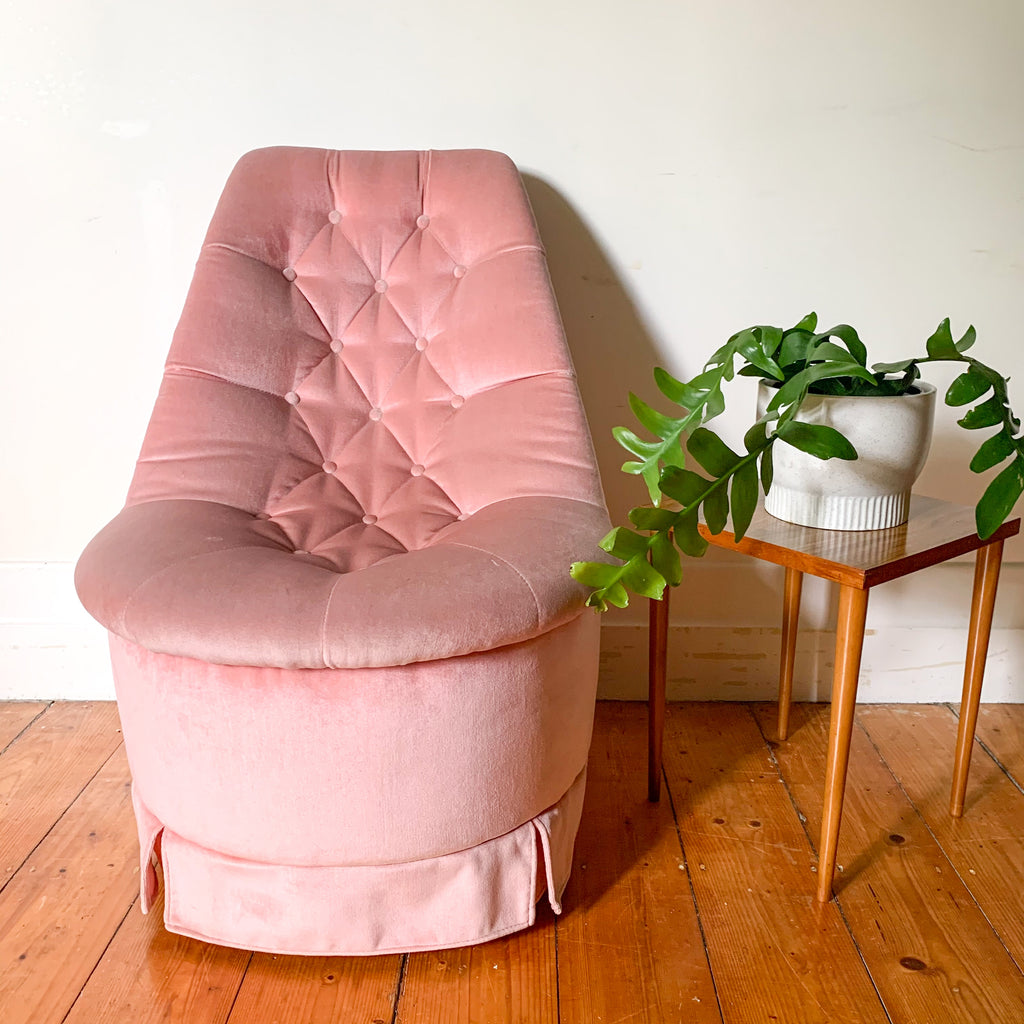 velvet boudoir chair