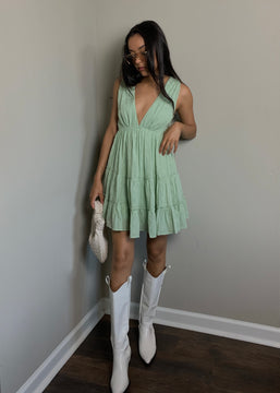 Nashville Lights Mint Mini Dress