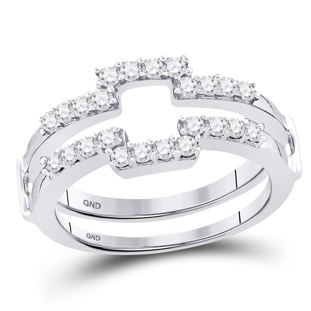 14kt White Gold Womens Round Diamond 