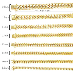 Icebox - 10MM Miami Cuban Link Diamond Bracelet 14k Solid Gold 5.00ctw