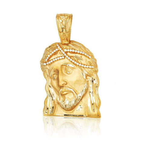 14k gold jesus head