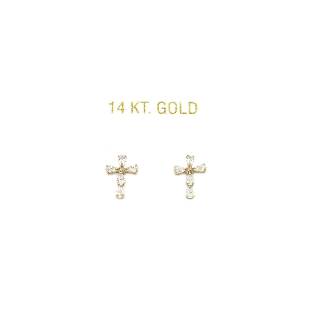 cross earrings studs