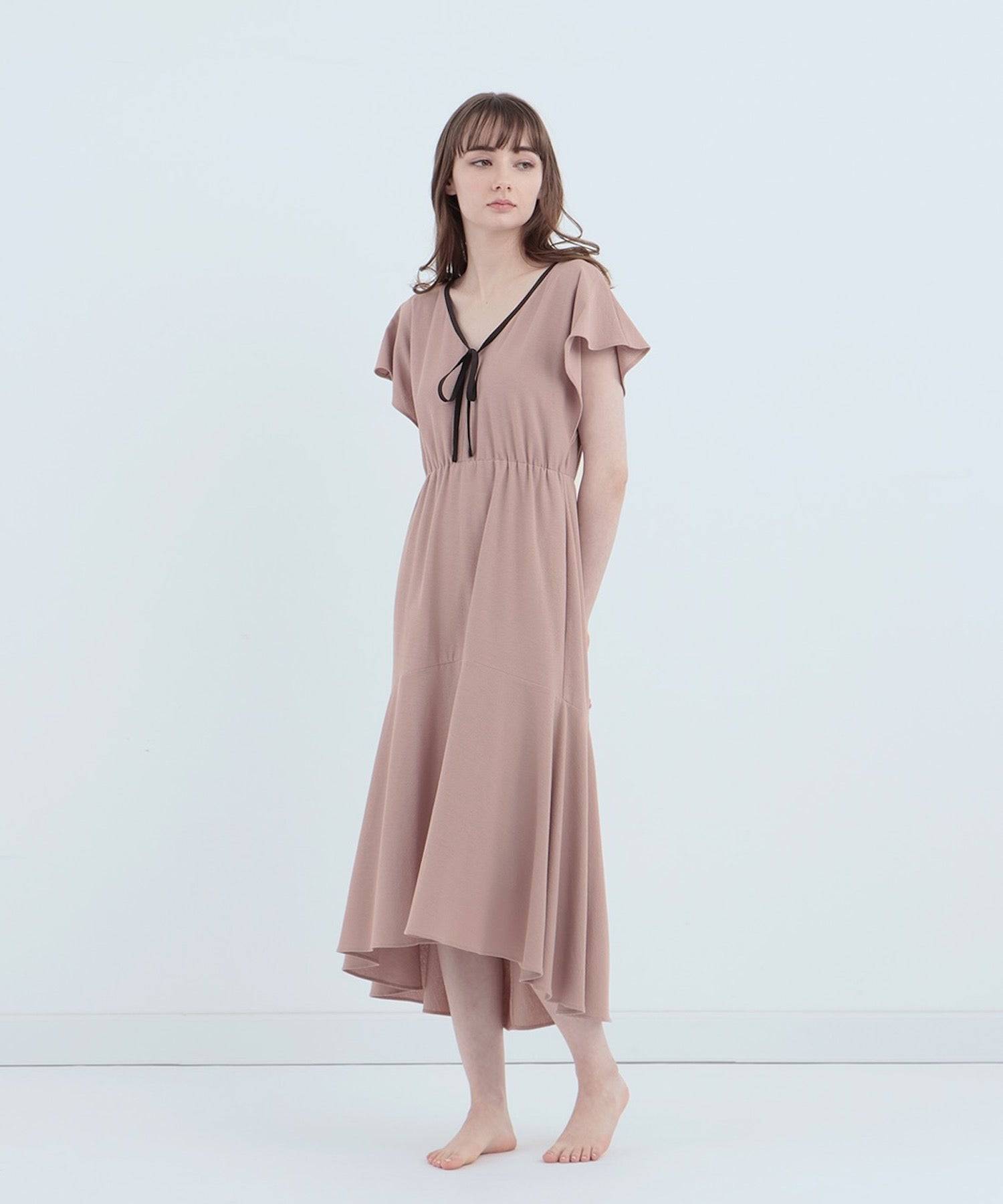 [Tops] Silk Pajamas Narrow Piping Short Sleeve Mint Green Room Wear Foo Tokyo