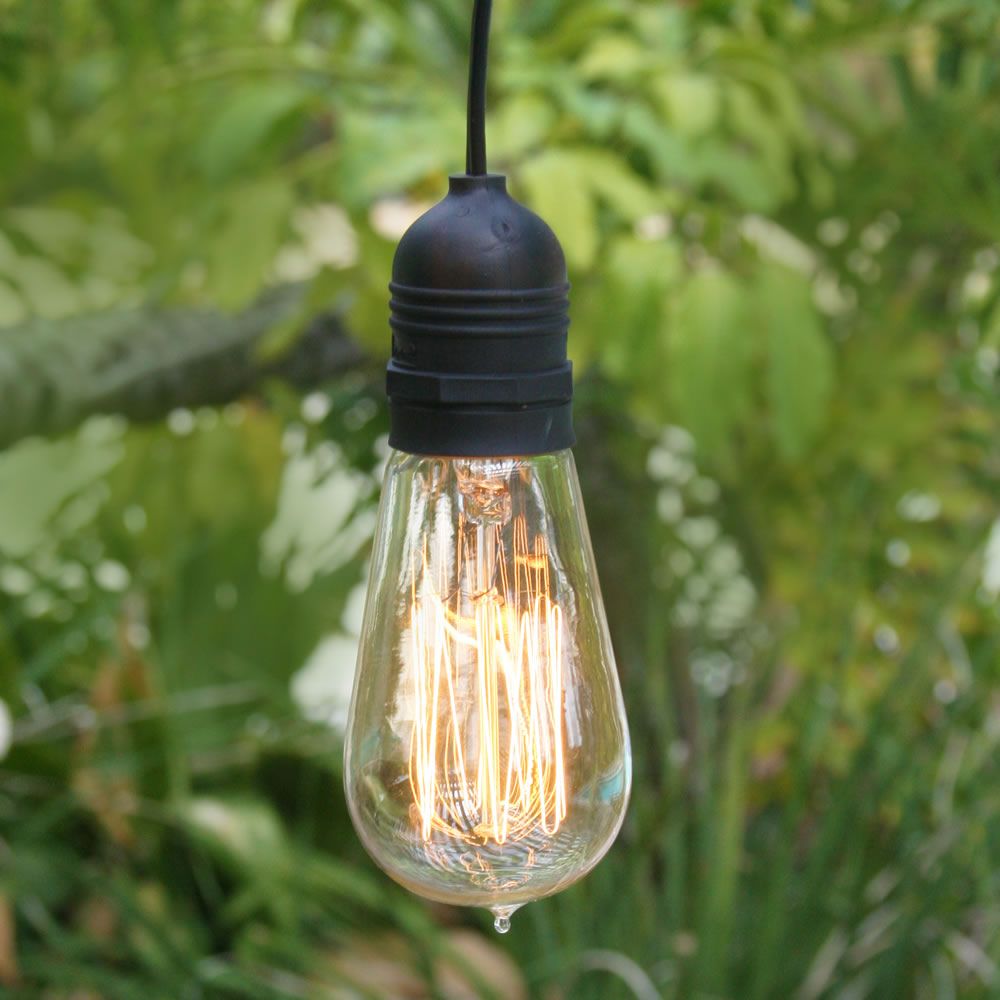 Hanging Outdoor Pendant Lamp Cord Kit with Bulb