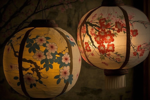 japanese paper lanterns obon festival