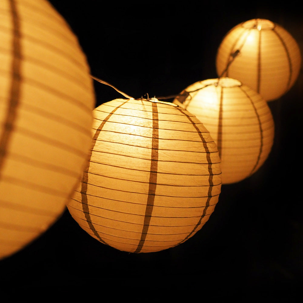 outdoor paper lantern lights