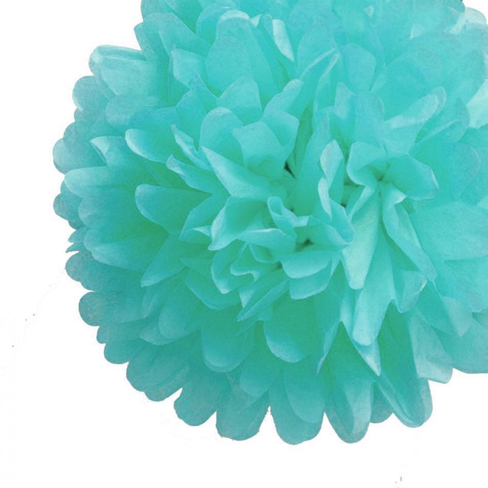 EZ-Fluff 20 Arctic Spa Blue Tissue Paper Pom Poms Flowers Balls