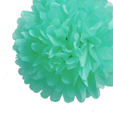 20 Pcs Tissue Pom Poms Kit, Tissue Paper Flowers for Birthday, Boy Baby Shower, Nursery, Graduation, Classroom Decoration (Blue Mix)