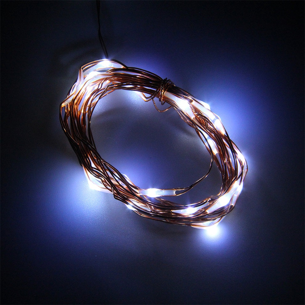 10 LED Black Candle Lantern Tea Light String Light, 5.5 ft, Battery Operated