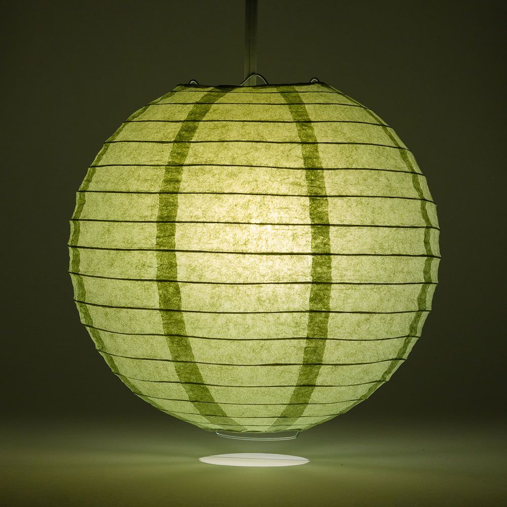 green paper lanterns