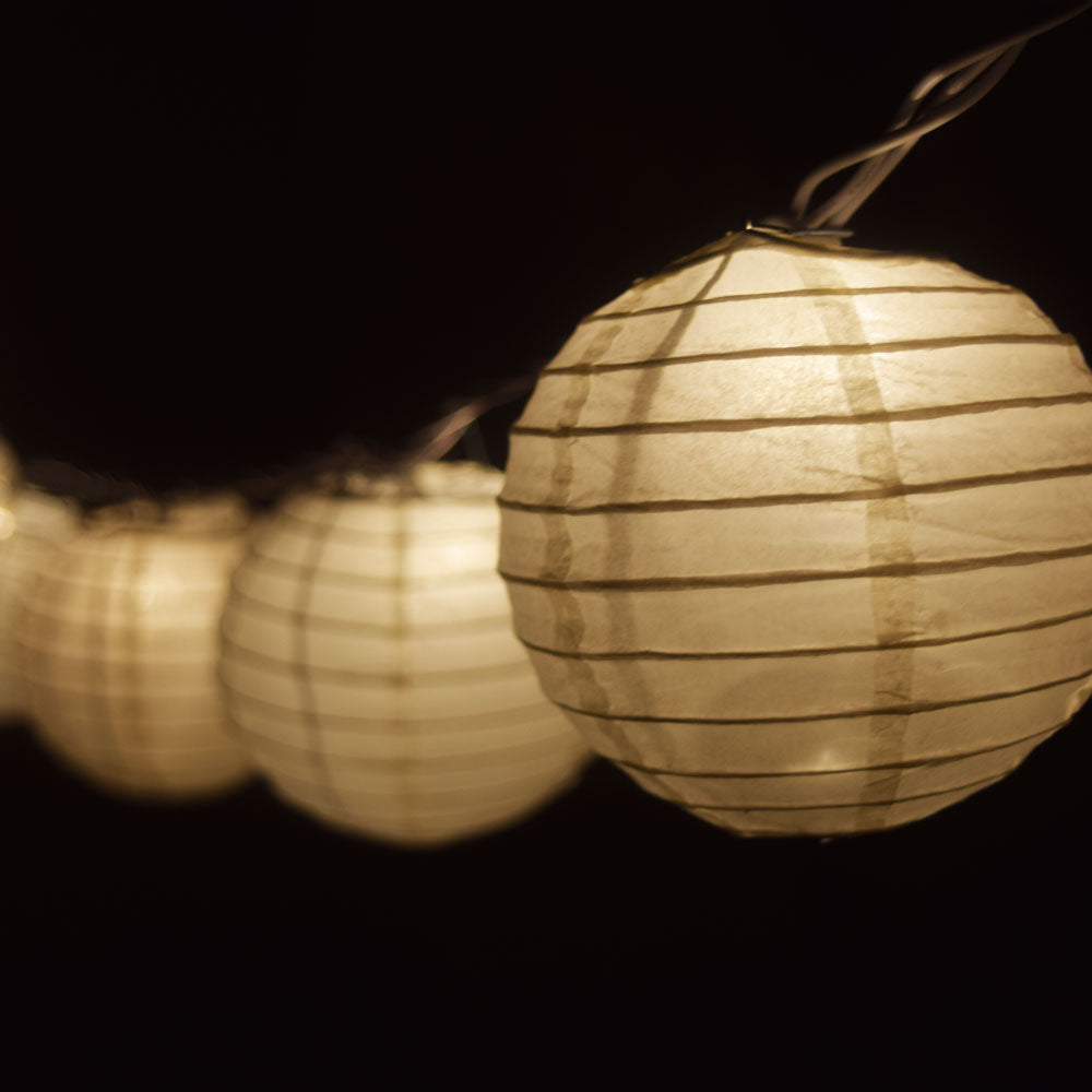 paper party lanterns with lights