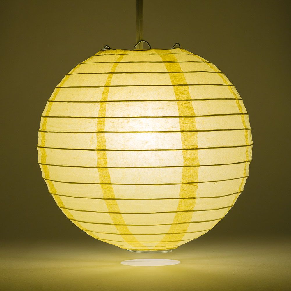 yellow and gray paper lanterns