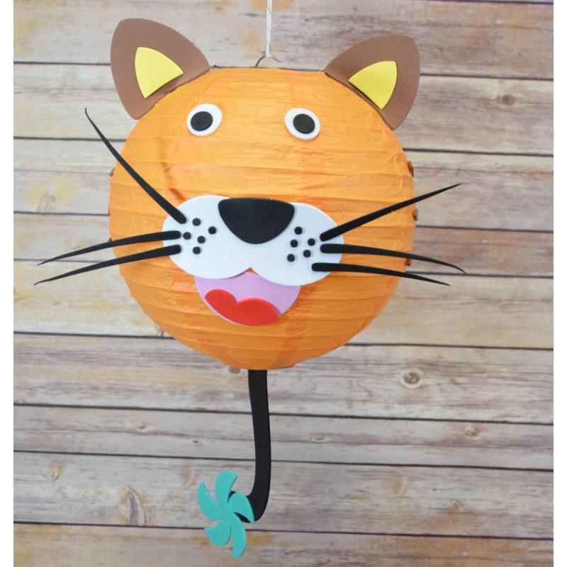 3D Art Kit for Kids - Makes a Light-Up Animal Lantern with Felt