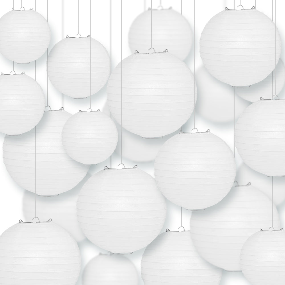 BESKIT 16 Packs Paper Round Lanterns Party Hanging Lanterns with