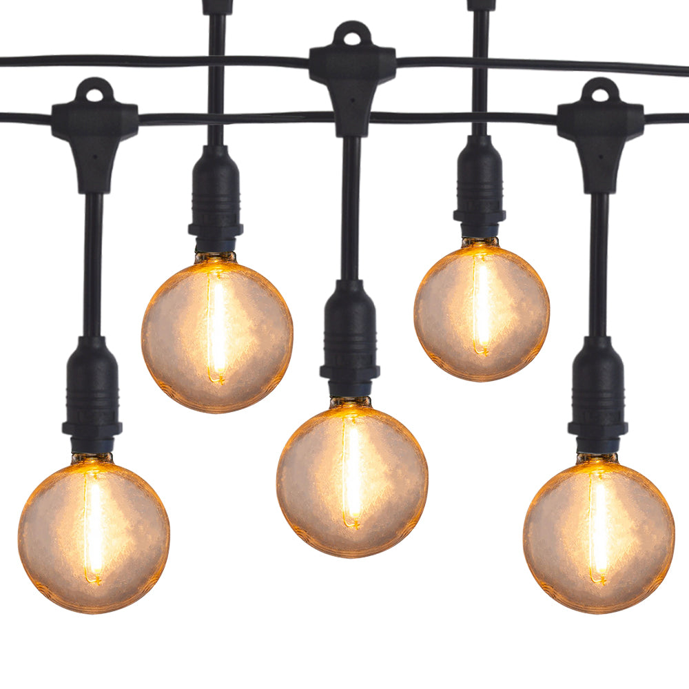 Scallop Patio Metal Light Bulb Shade for Outdoor Commercial String