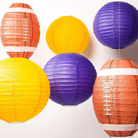 Quasimoon PaperLanternStore.com 4 inch Baseball Paper Lantern Shaped Sports Hanging Decoration (10-Pack)