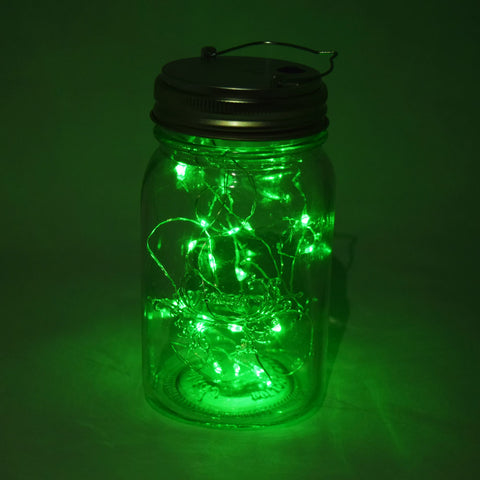 Everlasting Glow Wire Net Clear Battery Operated Mason Jar Lantern