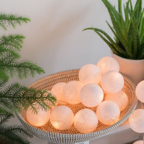 bewaker ondersteboven Academie 5.5 FT|10 LED Battery Operated White Round Cotton Ball String Lights With  Timer from PaperLanternStore at the Best Bulk Wholesale Prices. -  PaperLanternStore.com - Paper Lanterns, Decor, Party Lights & More