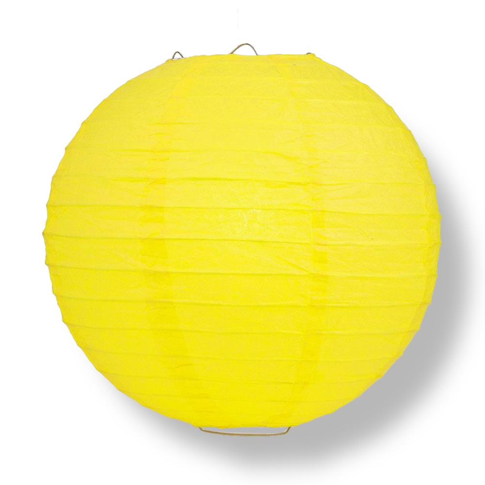 12 Inch Yellow Round Paper Lantern 