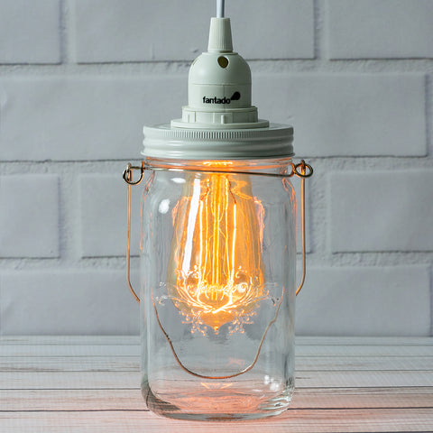 Everlasting Glow Wire Net Clear Battery Operated Mason Jar Lantern