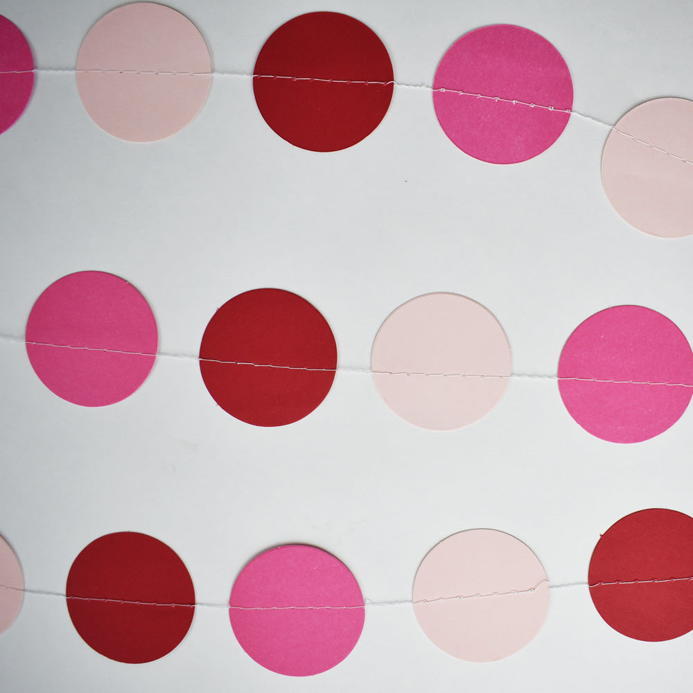 Pink Ombre Paper Circle Garland From Paperlanternstore At The Best Bulk Wholesale Prices