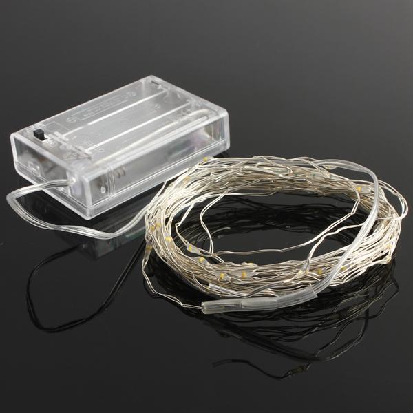 red led string lights battery