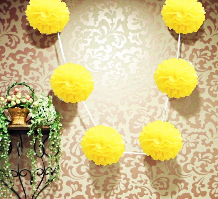 tissue pom garland