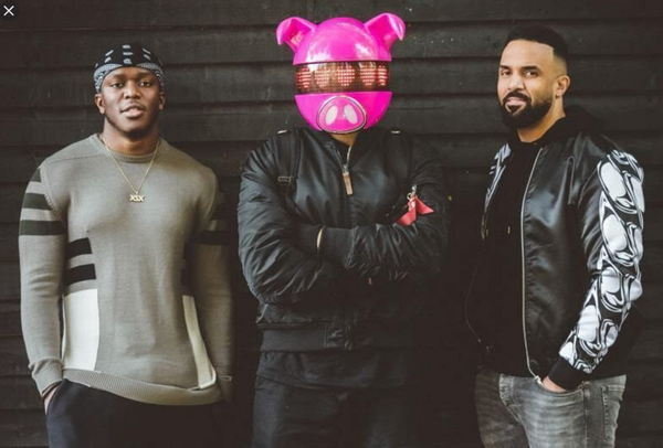 Craig David with KSI and Digital Farm Animals Craig in No Fixed Abode luxury streetwear clothing Black Chain Jacket