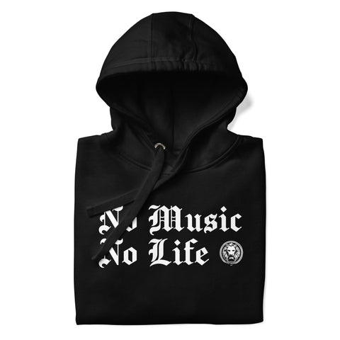 mens-black-no-music-no-life--punkrock-streetwear-front-no-fixed-abode-london-premium-hoodie-black-folded-