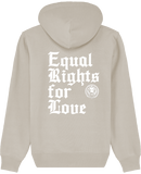 Equal Rights for Love Organic Hoodie Nude Back Luxury Streetwear No Fixed Abode