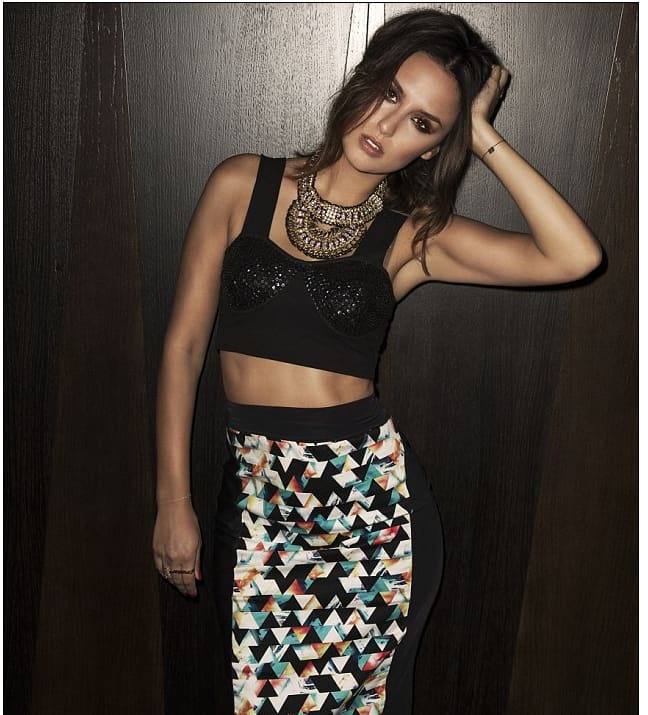 Lucy Watson From Made In Chelsea In Our Geometric Midi Skirt