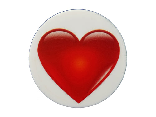 Red Heart Emoji Plate Disc