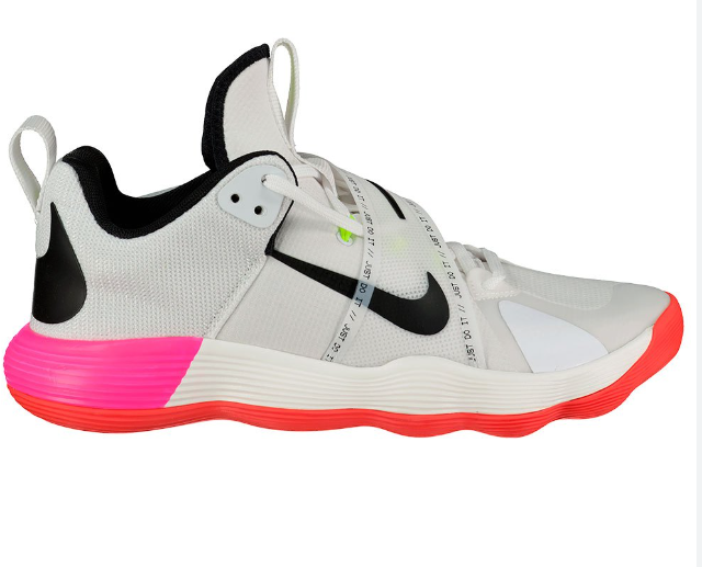 nike react hyperset volleyball shoes pink and blue