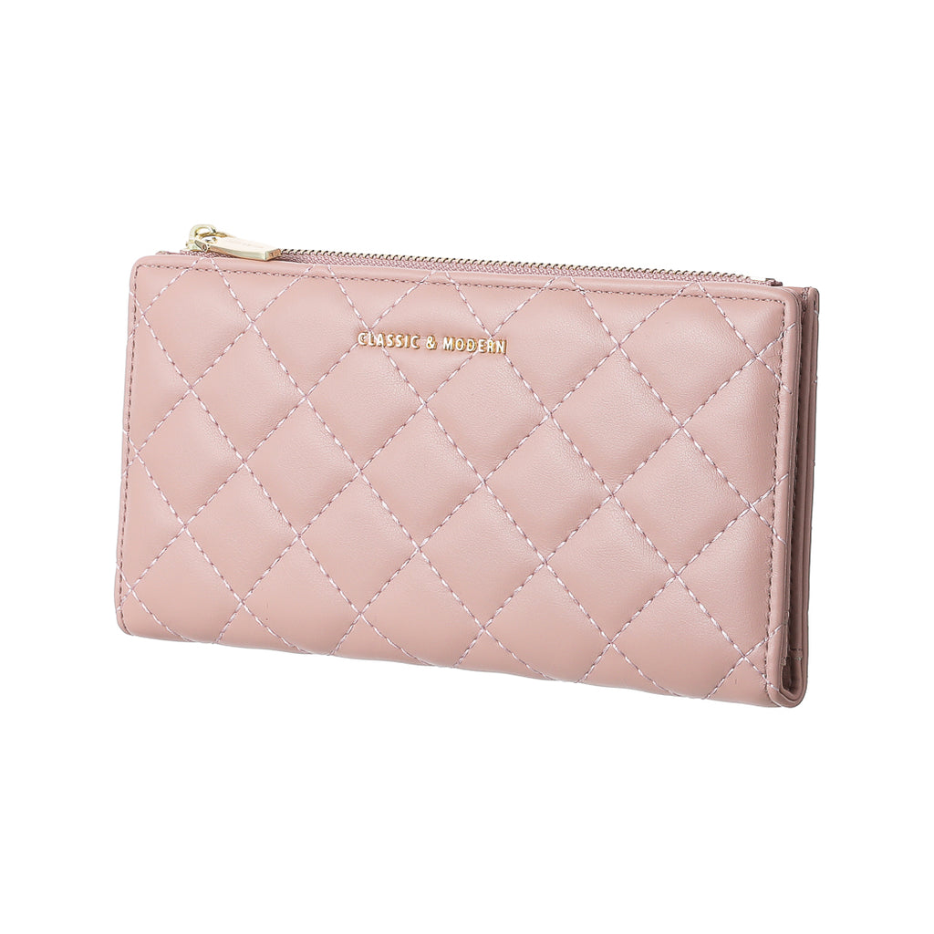 Quilted Mini Short Wallet - Pink