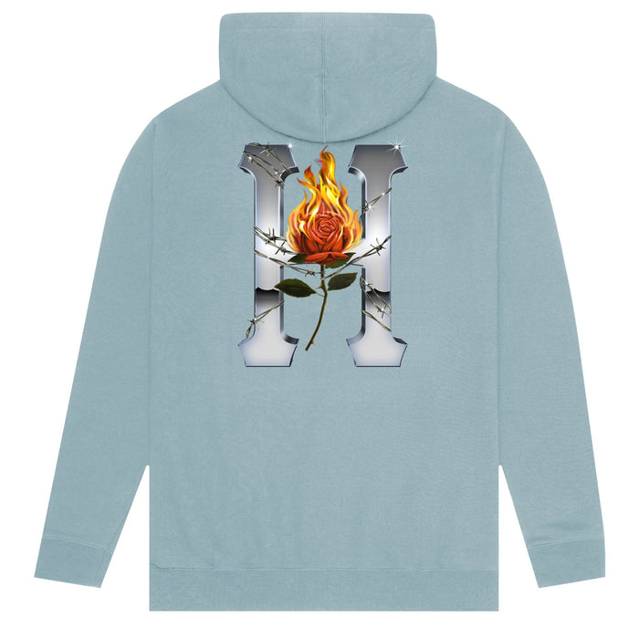 huf blue rose hoodie