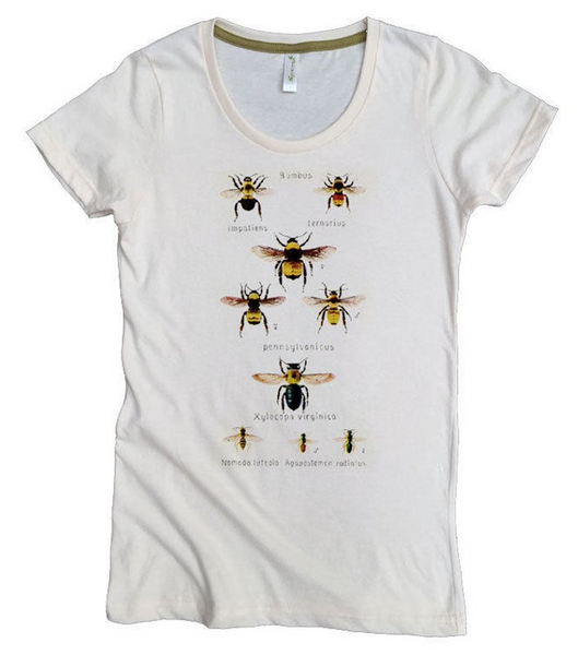 Women's T-Shirt | Illustration Bee 100% Organic Cotton – Upland Road | Eco-Boutique