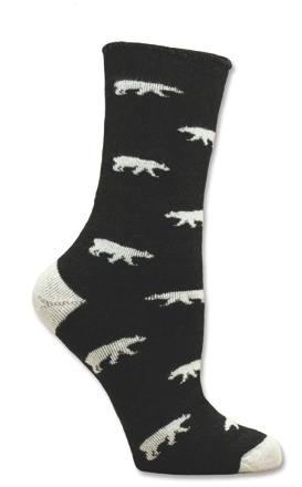 Organic Merino Wool "Snuggle" Socks - Unisex: Polar Bear, Snowman, Candy Cane