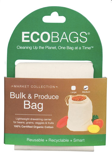 Organic Cloth Bulk & Drawstring Produce Bag - Medium - Reusable