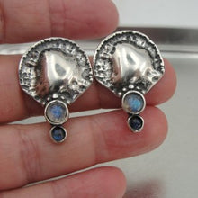 Load image into Gallery viewer, Hadar Designers Labradorite Stud Earrings Handmade Sterling Silver  (H 2662) y