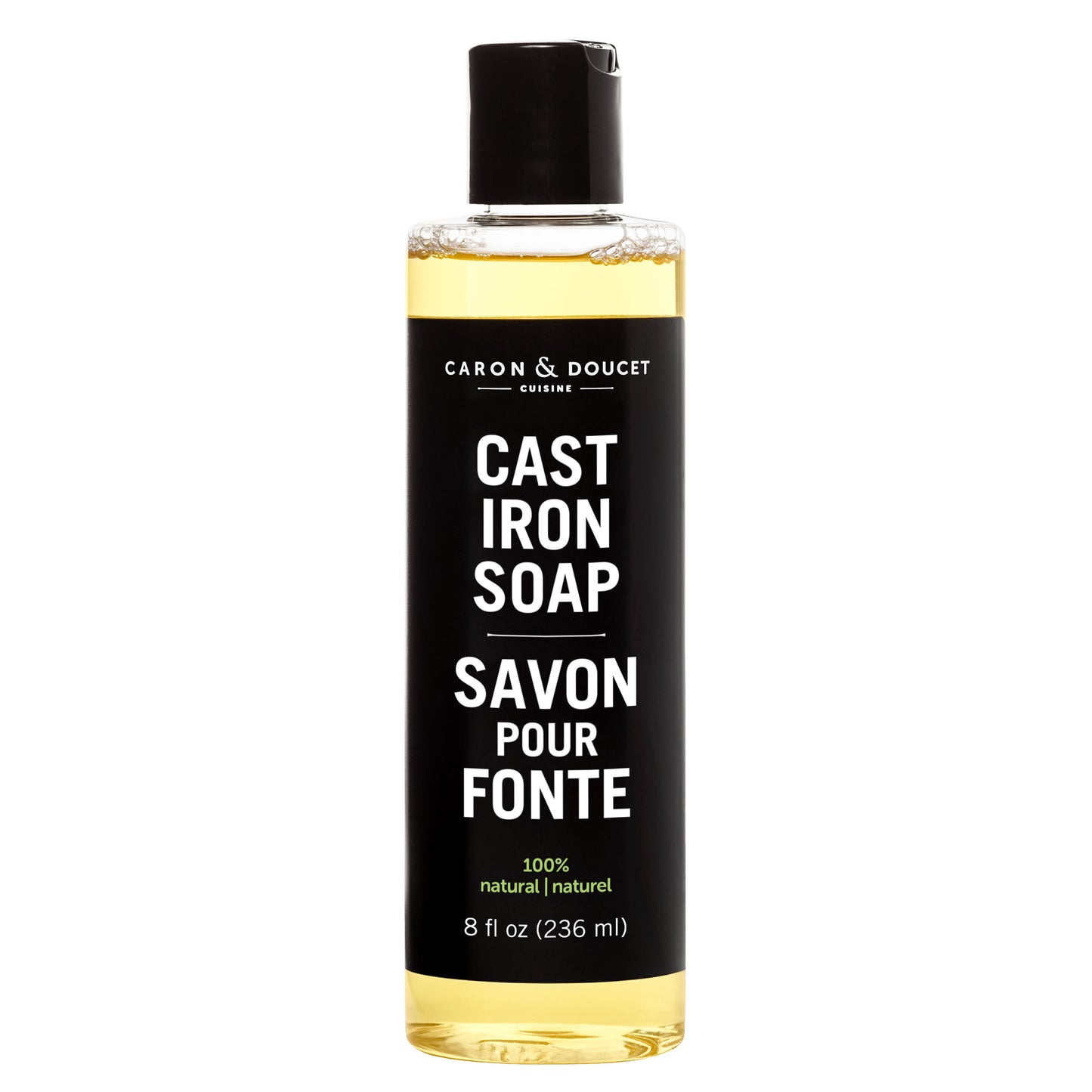 CARON & DOUCET - Ultimate Cast Iron Set: Seasoning Oil, Cleaning Soap &  Restoring Scrub | 100% Plant-Based & Best for Cleaning Care, Washing